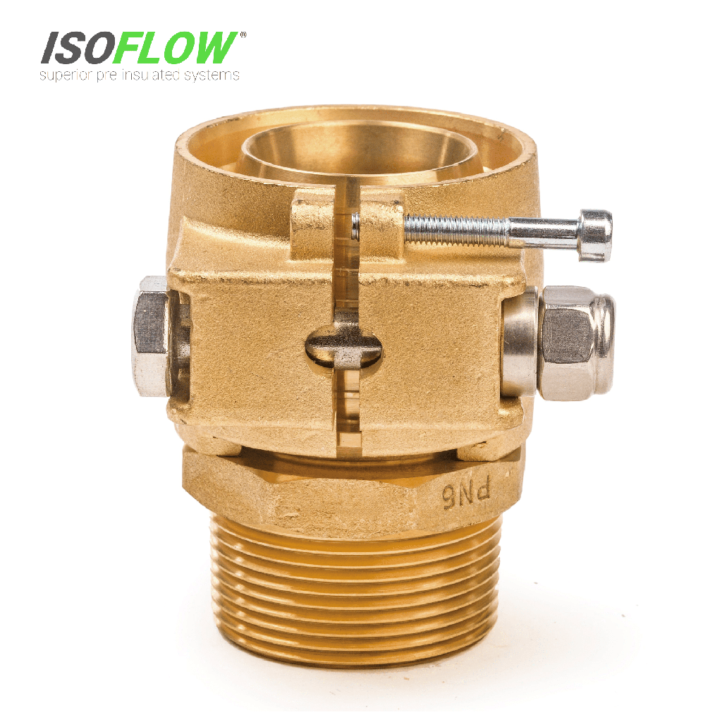 PE-X Terminal Connector SDR11 for Heating / Cold: 50mm to 1 1/2'' Male BSP