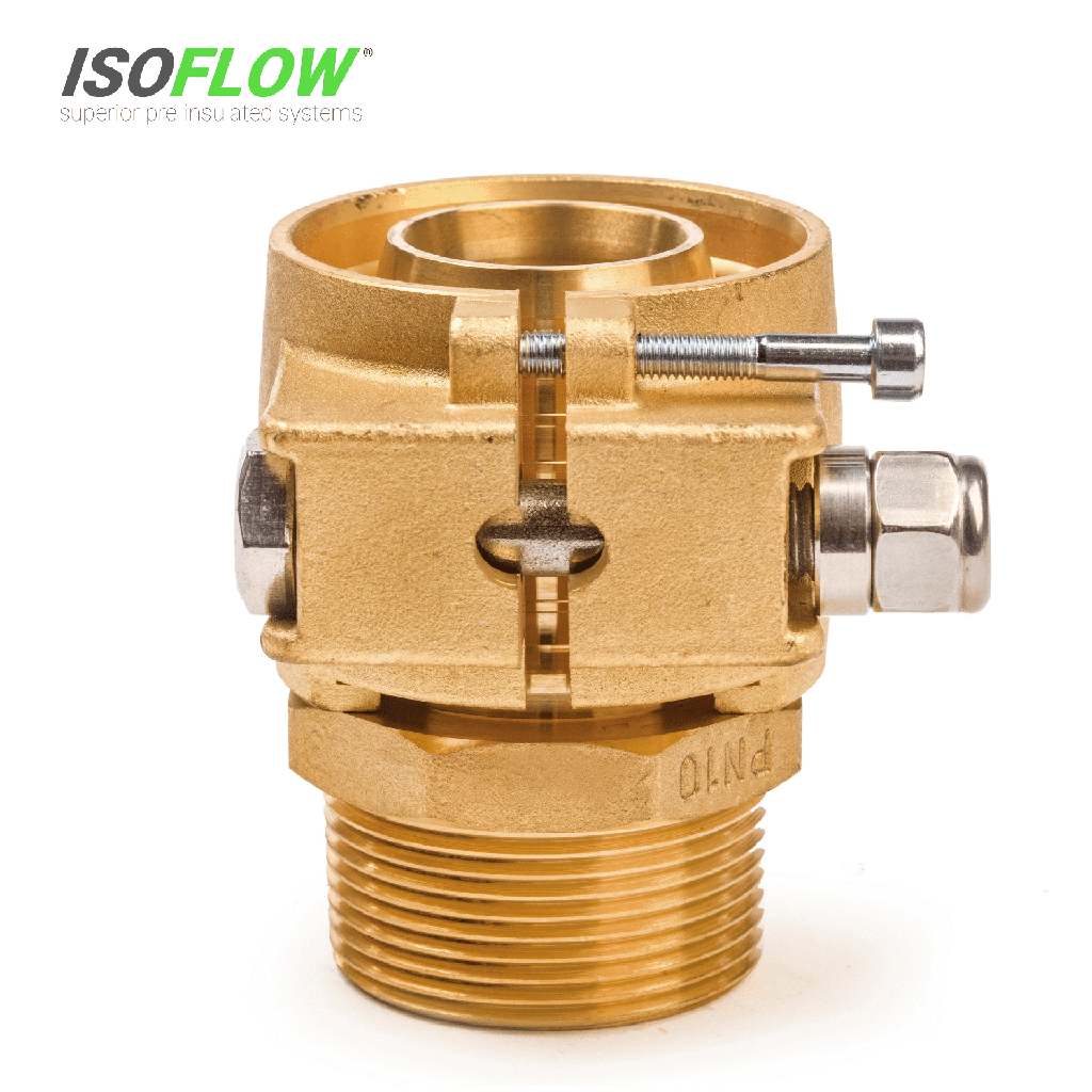 PE-X Terminal Connector SDR7.4 Sanitary DHW: 25mm to 3/4'' Male bsp